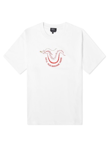 Póló A.P.C. CNY Fire T-Shirt Fehér | COEIO-M26375-AAB