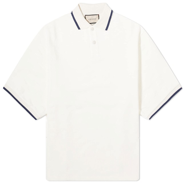 Pólóingek Gucci Jumbo GG Jacquard Polo Shirts in Ivory Bézs | 768508-XJF5S-9275