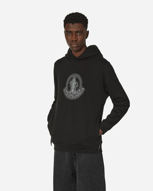 Sweatshirt Moncler Chest Logo Hooded Fekete | 8G00038809KR 999