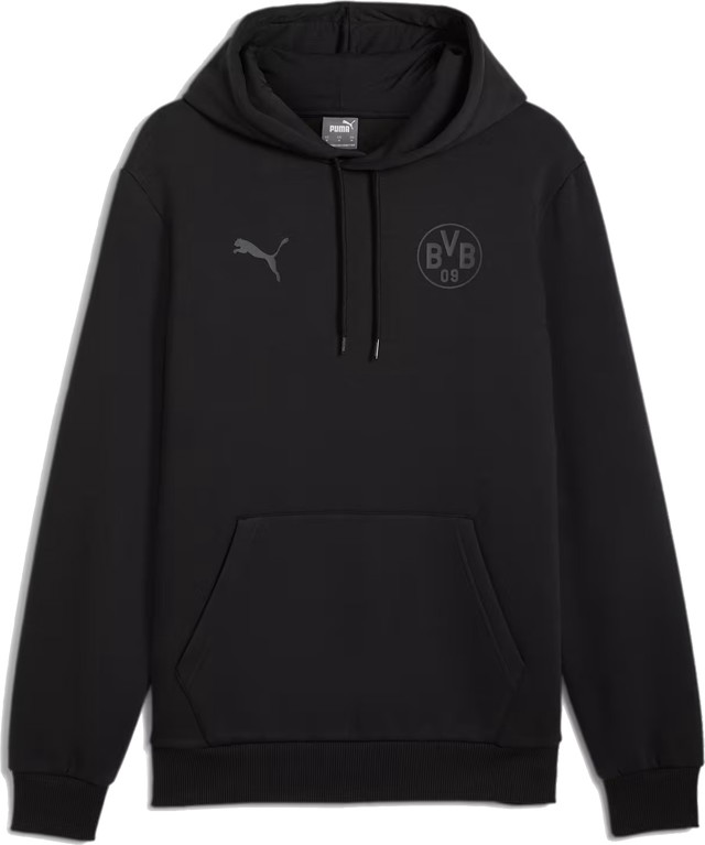 Sweatshirt Puma BVB ESS Hoodie FL Fekete | 775994-10