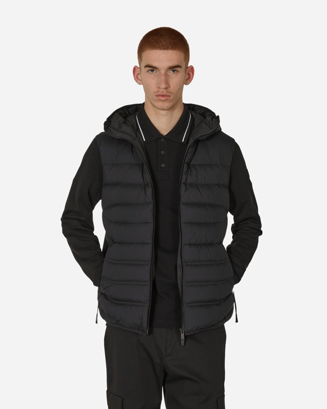 Dzsekik Moncler Matt Black Padded Zip-Up Cardigan Fekete | 8G00002809KZ 999