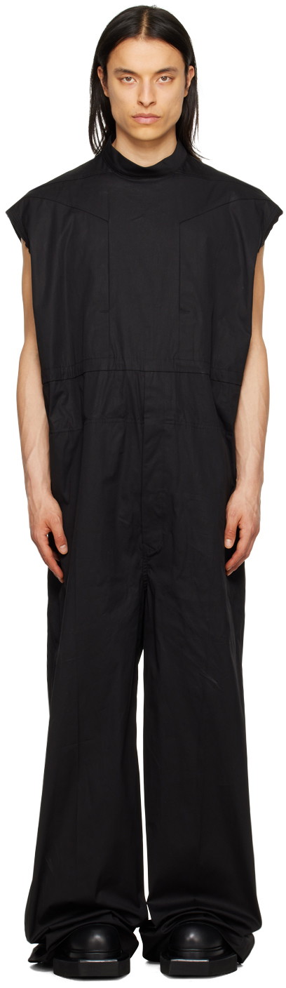 Overall Rick Owens Black Tommy Jumpsuit Fekete | RR01C4507 TEMA