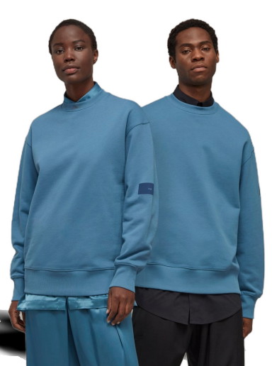 Sweatshirt Y-3 Organic Cotton Terry Crew Sweatshirt Sötétkék | IB4799