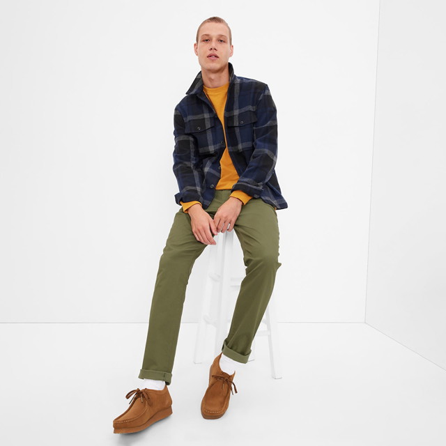 Dzsekik GAP Chino Slim Fit Pants Army Jacket Green Zöld | 440943-27