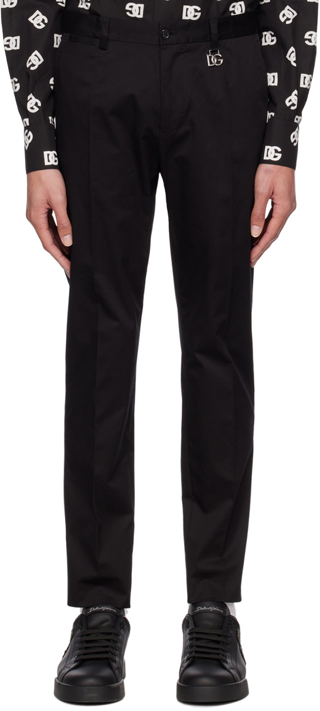 Nadrág Dolce & Gabbana Black Hardware Trousers Fekete | GY6FETGF092