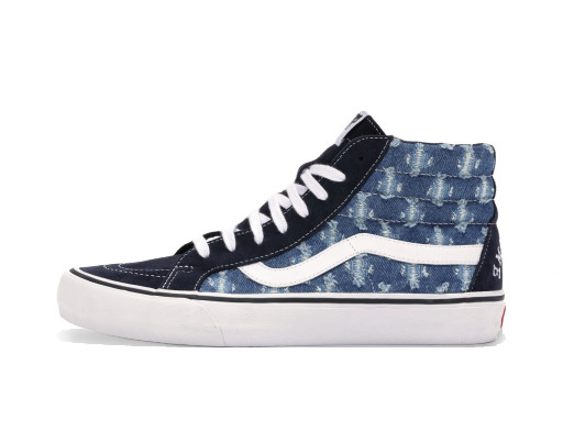 Sneakerek és cipők Vans Sk8-Hi Supreme Hole Punch Denim Blue Kék | VN0A38Z32DD