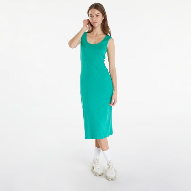 Ruha Urban Classics Dresses Ladies Rib Top Dress Fern Green Zöld | TB6190-12896