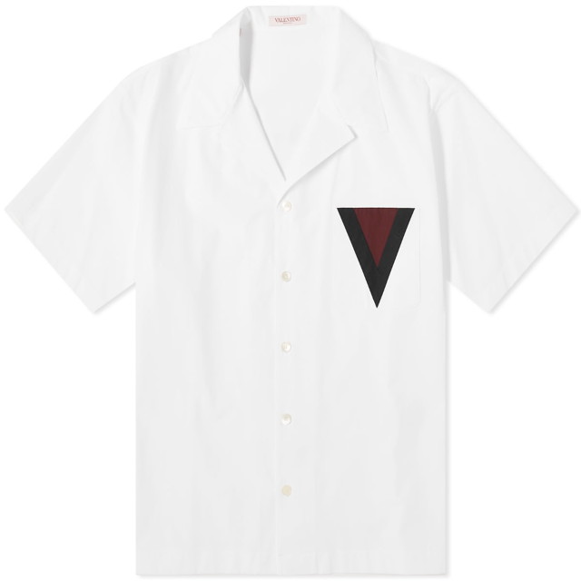 Ing Valentino V Logo Vacation Shirt White Fehér | 4V3AAI904WW-KR7