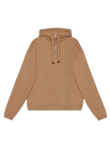Sweatshirt Gucci Vintage Logo Half-Zip Hoodie Barna | 717424 XJE5N 2597