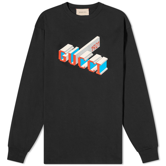 Pulóver Gucci 3D Logo Crewneck Fekete | 774304-XJF69-1152