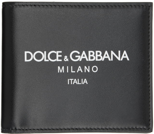 Pénztárca Dolce & Gabbana Black Logo Wallet Fekete | BP1321AN244