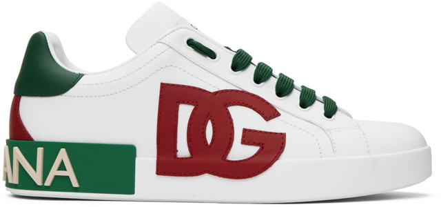 Sneakerek és cipők Dolce & Gabbana White Portofino Sneakers Többszínű | CS1772AN384