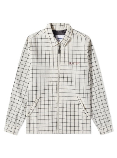 Dzsekik Butter Goods Grid Plaid Zip Jacket Fehér | BGQ2220064-IVB