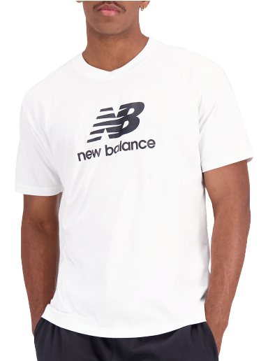 Póló New Balance Essentials Stacked Logo Fehér | mt31541-wt