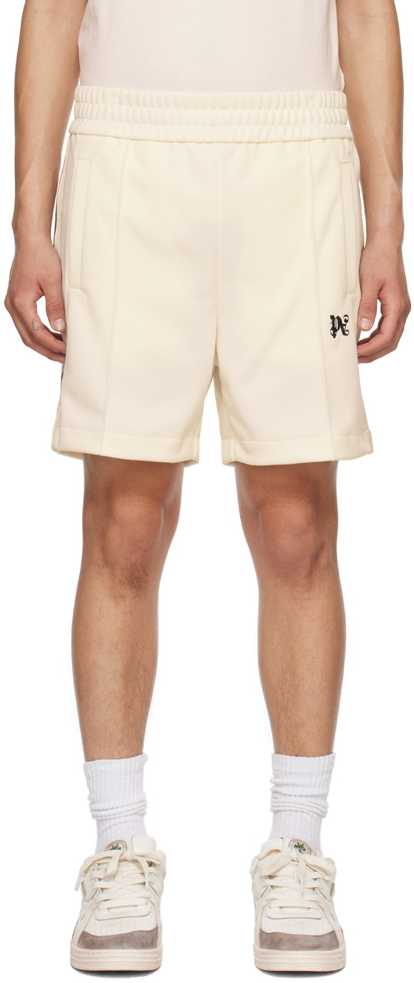 Rövidnadrág Palm Angels Monogram Track Shorts Fehér | PMCL004R24FAB0010310