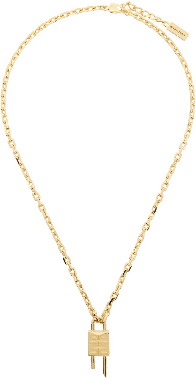 Nyakláncok és láncok Givenchy Mini Lock Necklace Bézs | BF00LZF003040