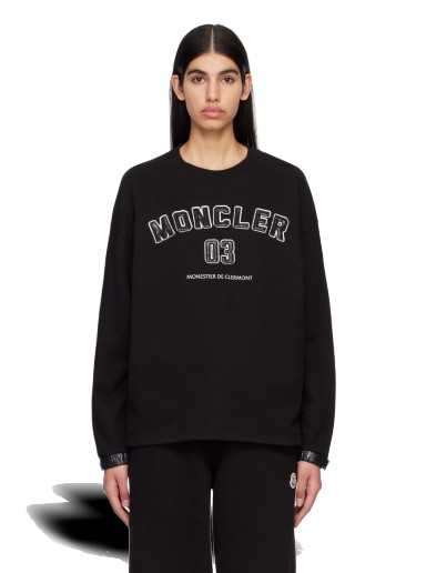 Sweatshirt Moncler Bonded Sweatshirt Fekete | I10938G00002899WC