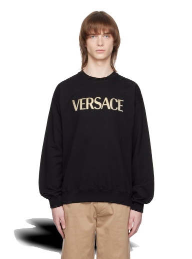 Sweatshirt Versace Bonded Sweatshirt Fekete | 1008543 1A06127