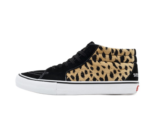 Sneakerek és cipők Vans Sk8-Mid Supreme Velvet Leopard Black 
Narancssárga | VN0A347UOPM