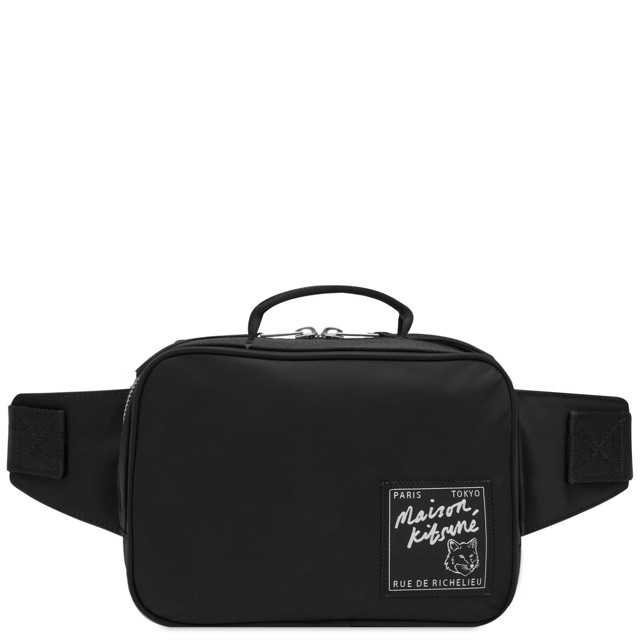 Deréktáskák MAISON KITSUNÉ Nylon Waist Bag Fekete | LM05162WQ1001-P199