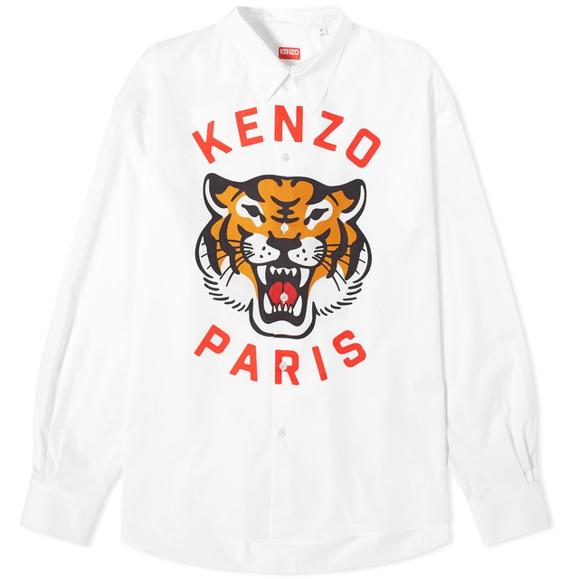 Ing KENZO Lucky Tiger Shirt Fehér | FE55CH4209P7-01