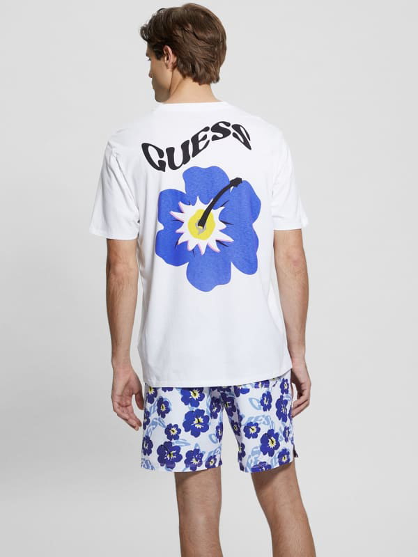 Póló GUESS Front Logo T-Shirt Fehér | F4GI01I3Z11