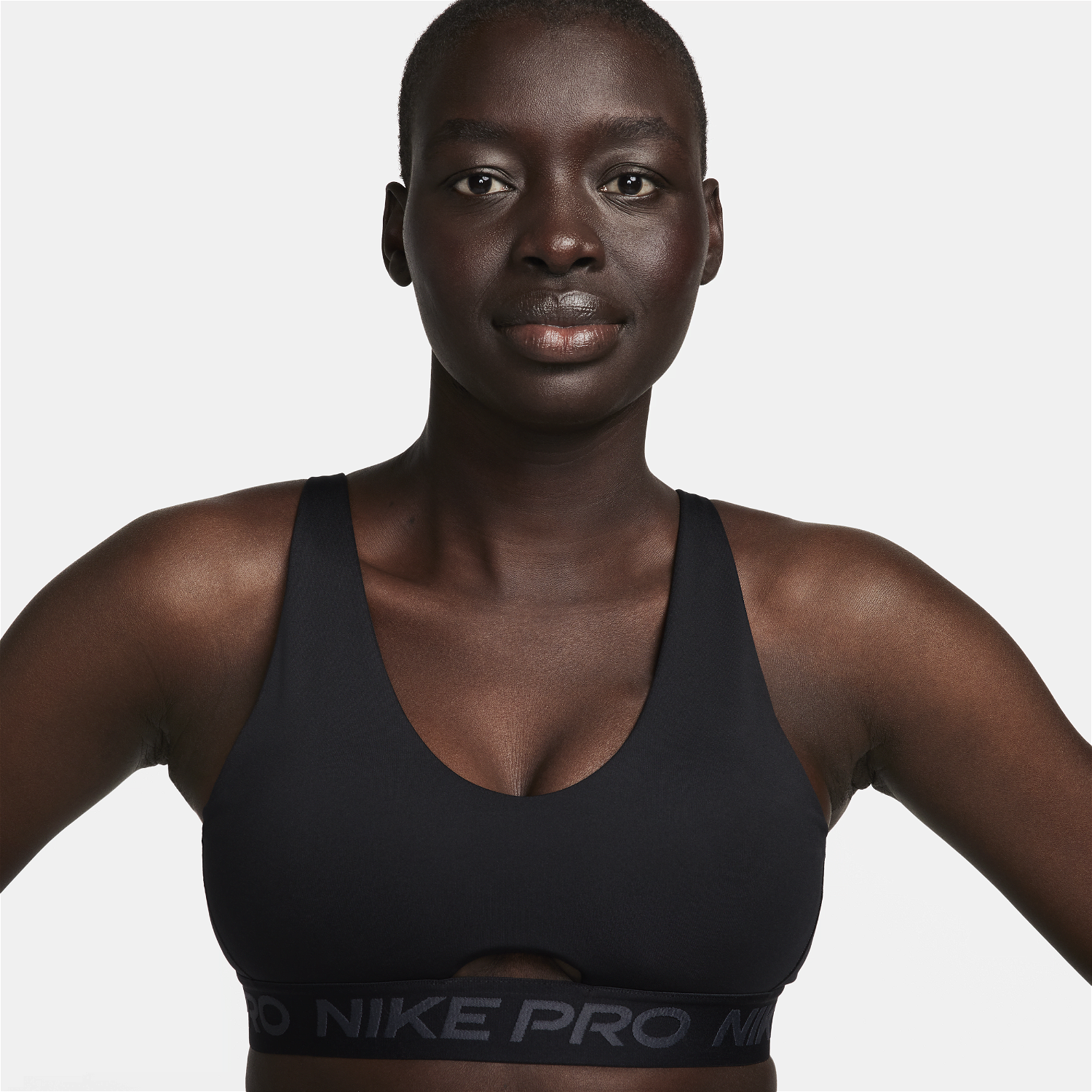 Melltartó Nike Pro Indy Plunge Bra Fekete | FQ2653-010, 1
