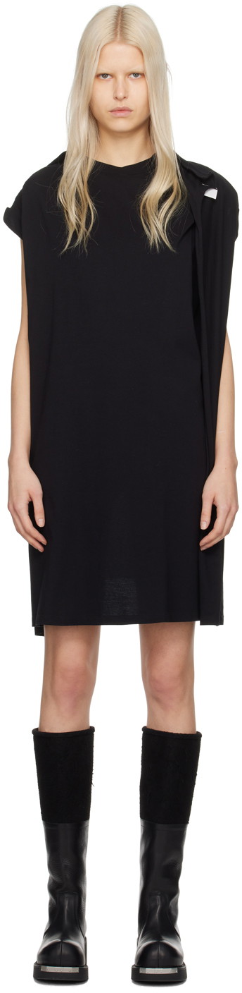 Ruha Maison Margiela MM6 Raw Edge Midi Dress Fekete | S52DD0036 S23588