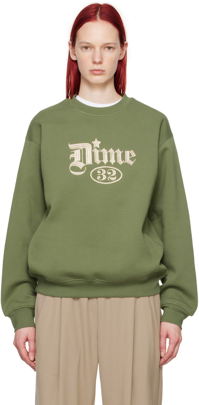 Sweatshirt Dime Khaki Exe Sweatshirt Zöld | DIMESP2416GRN