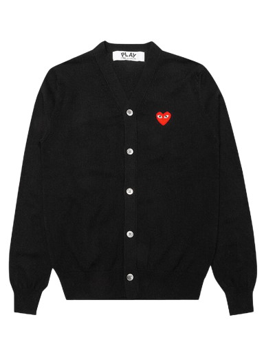 Pulóver Comme des Garçons PLAY Knit Cardigan Fekete | AZ N008 051 1