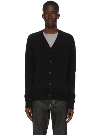 Pulóver Acne Studios V-Neck Patch Cardigan Fekete | C60015-