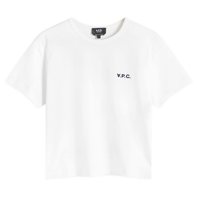 Póló A.P.C. Boxy Fit Logo T-Shirt Fehér | COHBQ-F26390-TAE