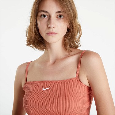 Póló Nike Sportswear Essential Ribbed Crop Top 
Narancssárga | DM6737-827, 4