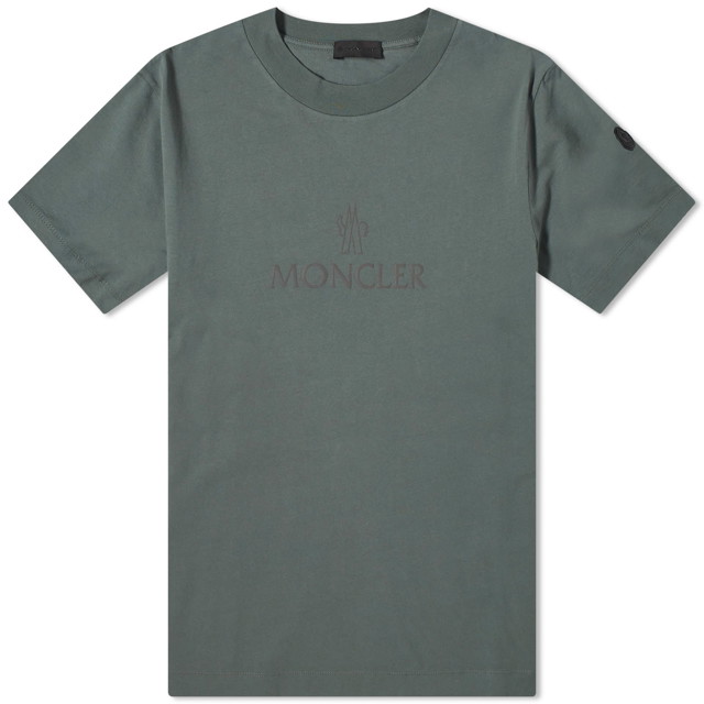 Póló Moncler Men's Text Logo T-Shirt Green Szürke | 8C000-60-829H8-877