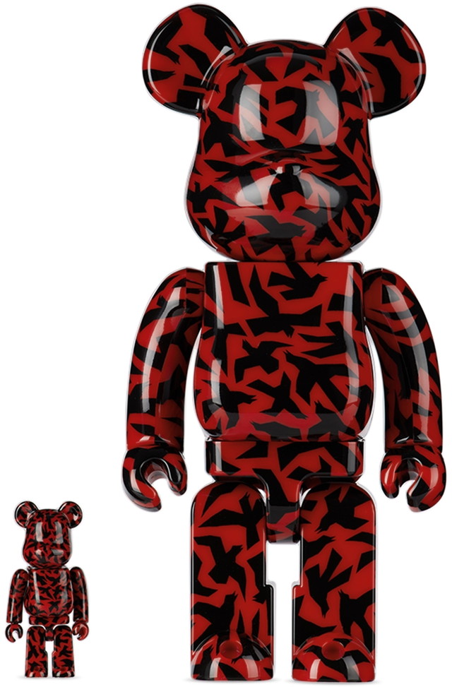 Gyűjthető Medicom Toy Black & Red The Birds 100％ & 400% Bearbrick 
Piros | 4530956605562