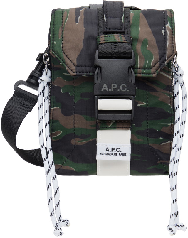 Deréktáskák A.P.C. Trek Crossbody Pouch Bag Zöld | COGXE-H61733