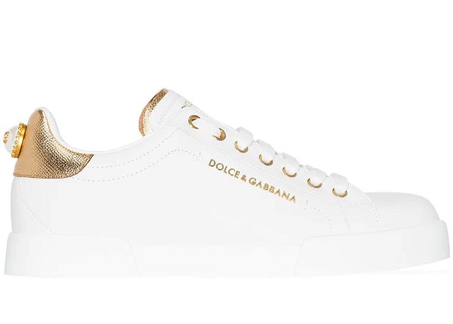 Sneakerek és cipők Dolce & Gabbana Portofino White Gold Pearl W Fehér | CK0159AN2988B996