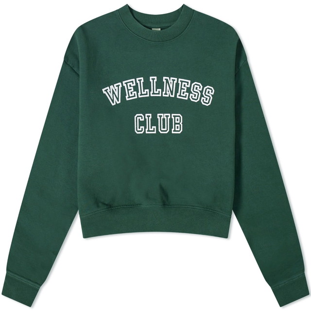 Pulóver Sporty & Rich Wellness Club Cropped Sweat Zöld | CR876FO