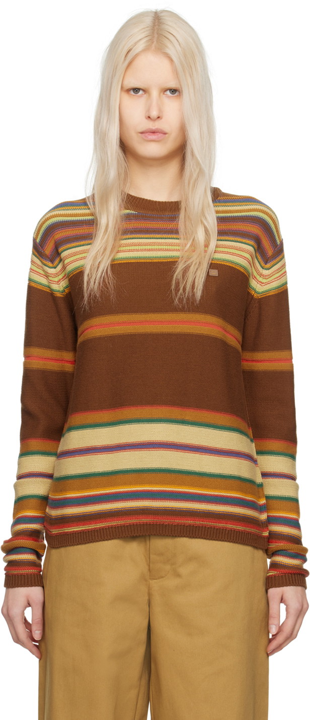 Pulóver Acne Studios Striped Sweater Barna | C60087-