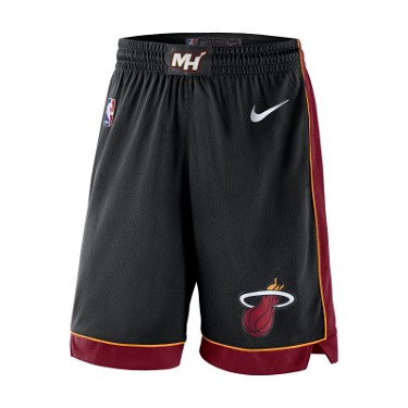Rövidnadrág Nike Miami Heat Icon Edition NBA Swingman Shorts Fekete | AJ5620-010, 0
