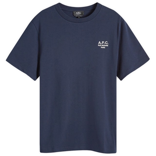 Póló A.P.C. Rue Madame Logo T-Shirt Sötétkék | COHBU-M26388-TIQ