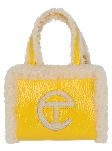 Vászontáskák UGG Telfar Small Crinkle Leather Shopper "Taxi" Sárga | 1155850 TAX