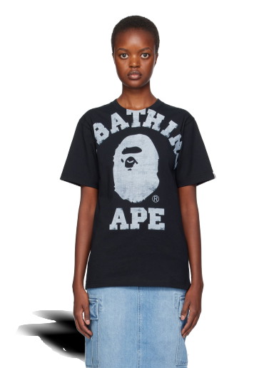 Póló BAPE College T-Shirt Fekete | 001CSJ801002M