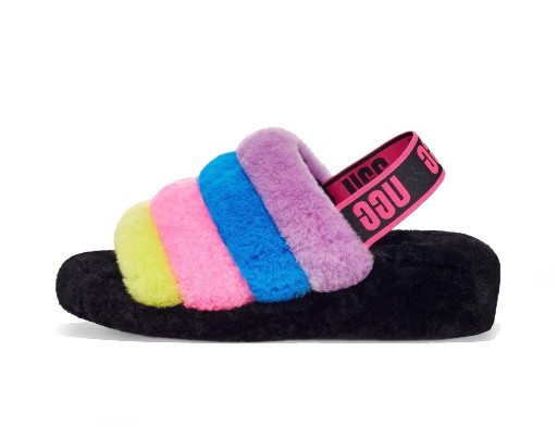 Sneakerek és cipők UGG Fluff Yeah Slide Black Taffy Többszínű | 1097169-BTPM