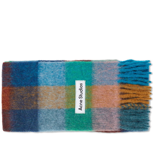 Sálak és kendők Acne Studios Vally Check Scarf Kék | CA0084-DL4