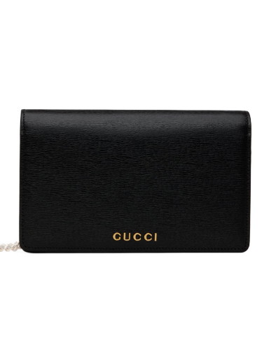 Kézitáskák Gucci Chain Wallet Script Bag Fekete | 772643 0OP0N