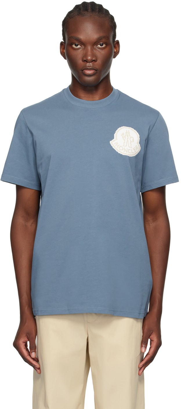 Póló Moncler Blue Logo T-Shirt Kék | J20918C0000483927