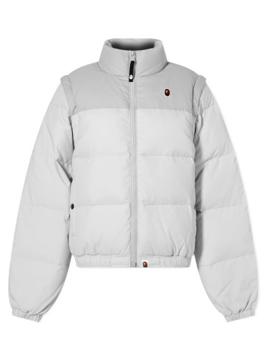 Puff dzsekik BAPE Detachable Sleeve Puffer Jacket Szürke | 001DNI802001L-GRY