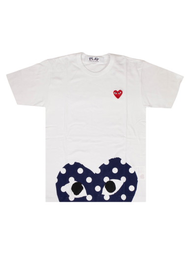 Póló Comme des Garçons PLAY Polka Dot Half Heart T-Shirt Fehér | az t236 051 1