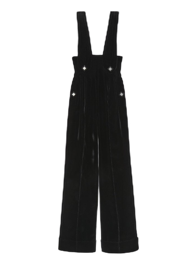 Overall Gucci Silk Viscose Cuffed Jumpsuit Fekete | 725971 ZAGN6 1000